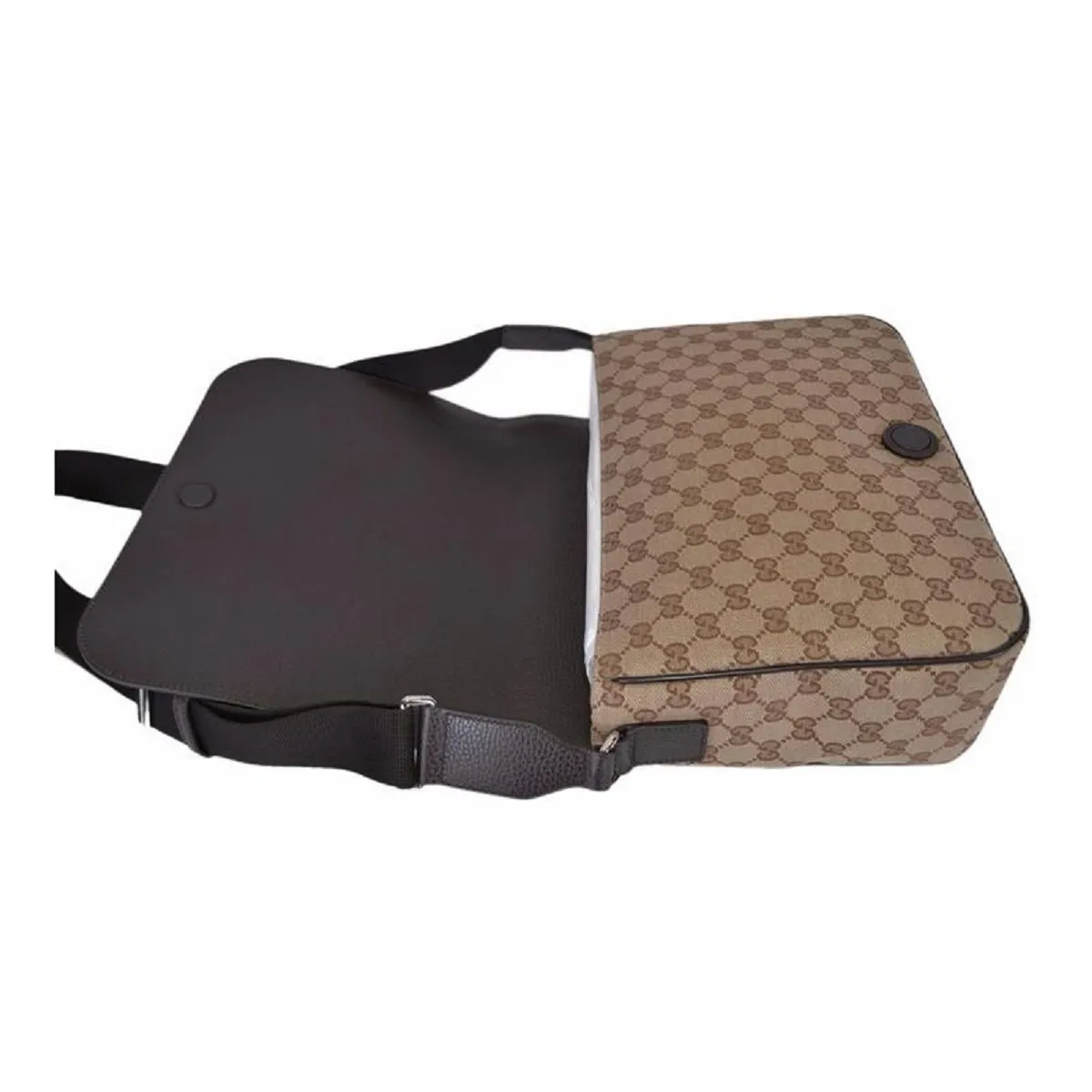 Gucci GG Guccissima Large Beige Canvas Crossbody Messenger Bag 449171