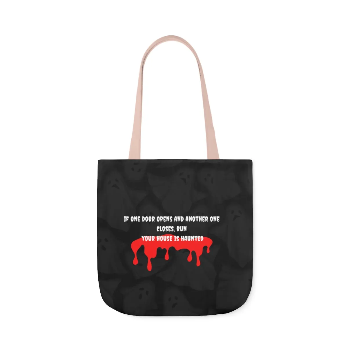 haunted house Polyester Canvas Tote Bag